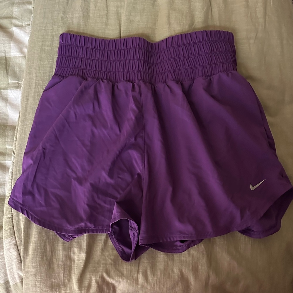 Nike Women's One Dri-FIT Ultra High-Waisted Shorts - Purple
